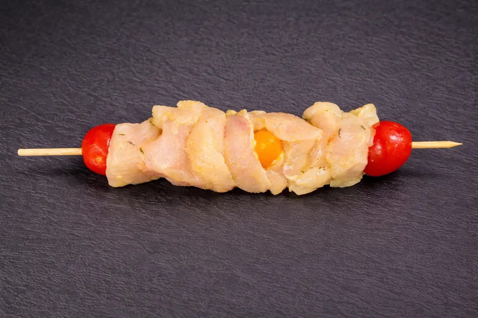 Brochette de poulet à l'indienne